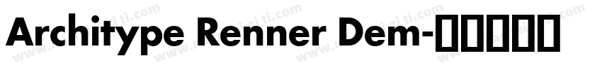 Architype Renner Dem字体转换